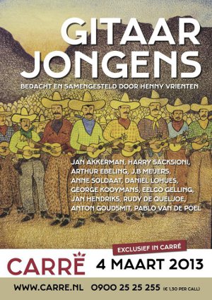 Gitaar jongens show poster Amsterdam Carréo March 04, 2013